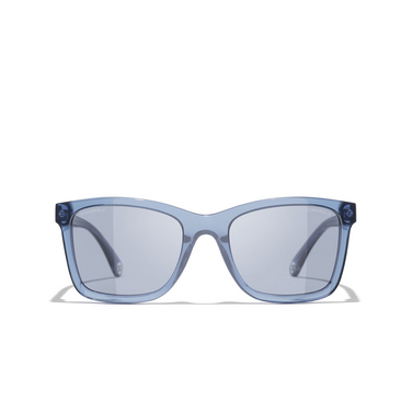 CHANEL rechteckige sonnenbrille 180956 crystal blue - Vorderansicht