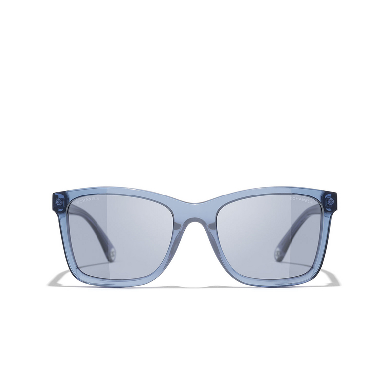 CHANEL rectangle Sunglasses 180956 crystal blue
