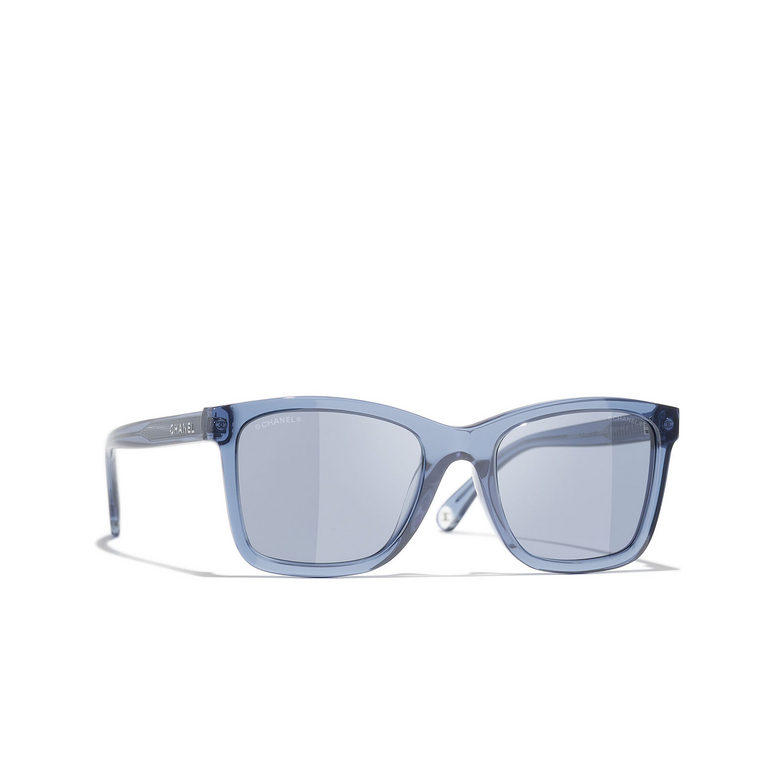 CHANEL rectangle Sunglasses 180956 crystal blue