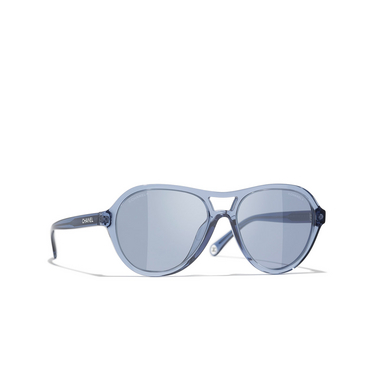 CHANEL pilotensonnenbrille 180956 crystal blue - Dreiviertelansicht