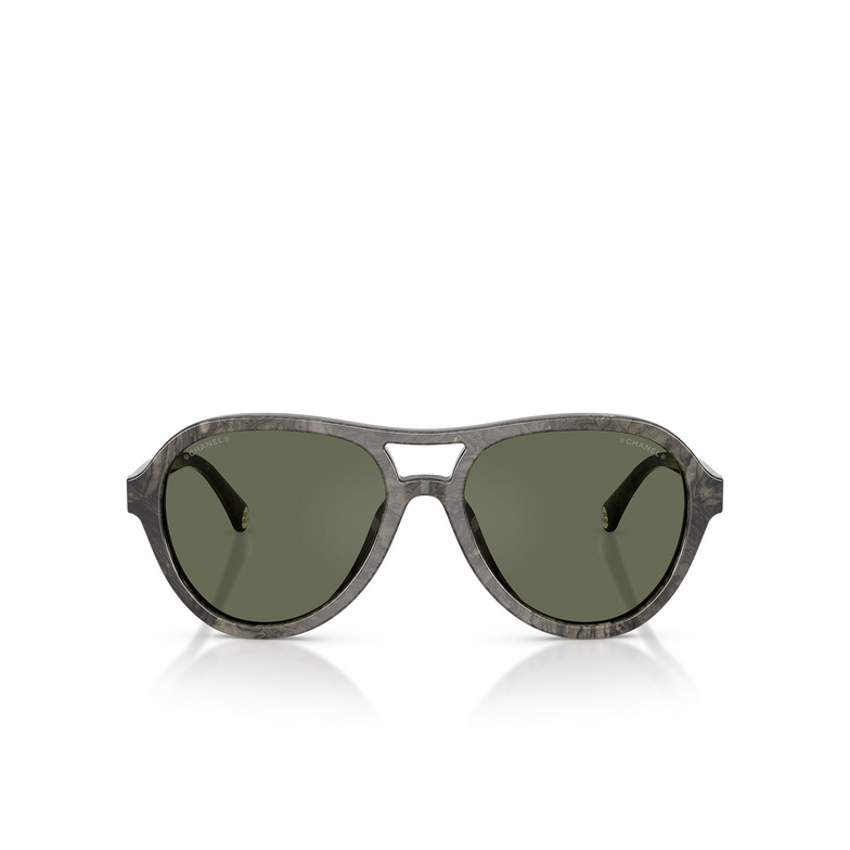 CHANEL pilot Sunglasses 1810B1 dark grey marble