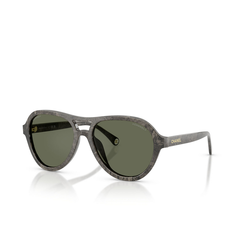 CHANEL pilot Sunglasses 1810B1 dark grey marble