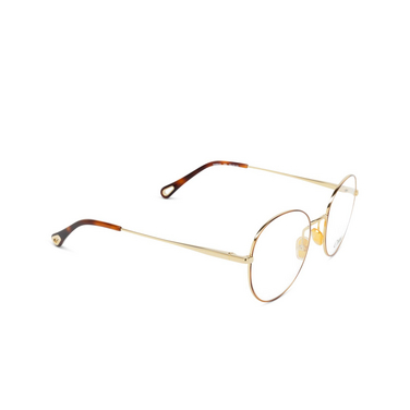 Chloé CH0021O round Eyeglasses 008 havana - three-quarters view