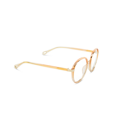 Chloé CH0033O round Eyeglasses 003 orange - three-quarters view