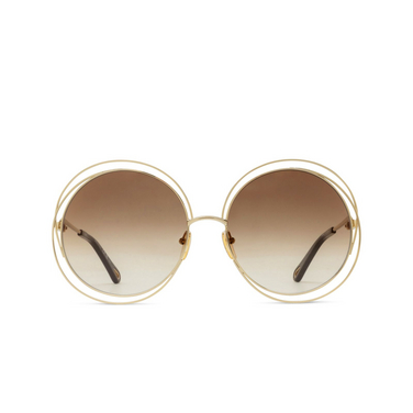 Lunettes de soleil Chloé CH0045S 001 gold - Vue de face