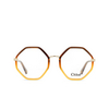 Chloé CH0132O irregular Eyeglasses 010 brown - product thumbnail 1/4