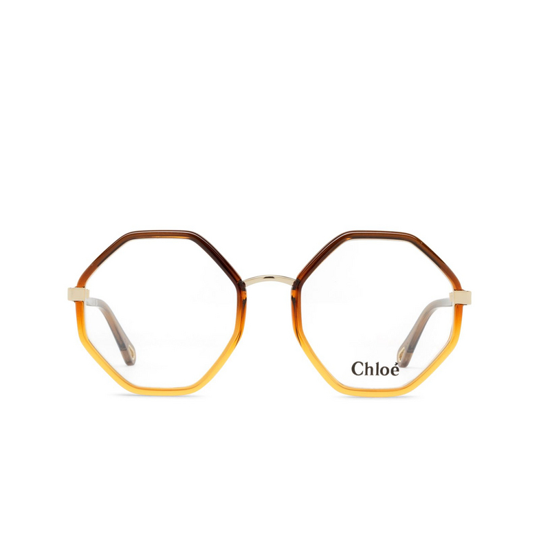 Chloé CH0132O irregular Eyeglasses 010 brown - 1/4