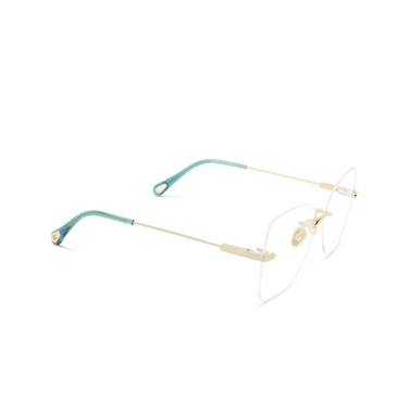 Lunettes de vue Chloé CH0136O 001 gold - Vue trois quarts