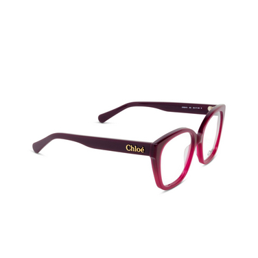 Lunettes de vue Chloé CH0241O 003 burgundy - Vue trois quarts