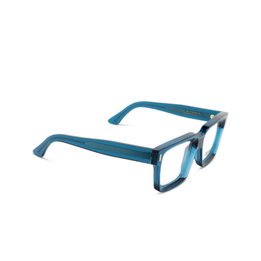 Cutler and Gross 1386 Eyeglasses 12 deep teal - three-quarters view