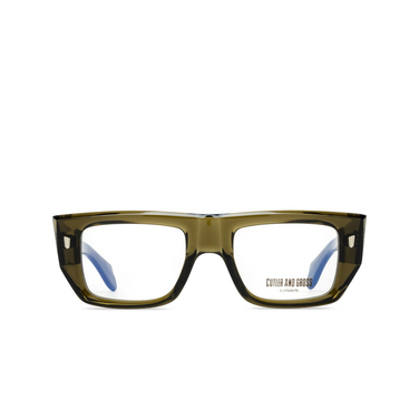 Cutler and Gross 1413 Eyeglasses 03 olive - front view