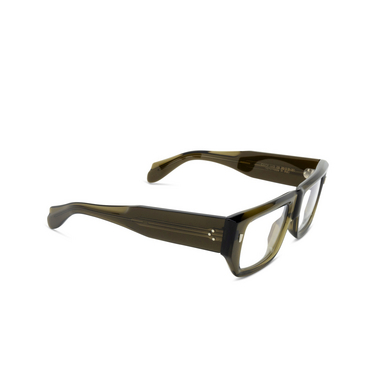 Cutler and Gross 1413 Eyeglasses 03 olive - three-quarters view