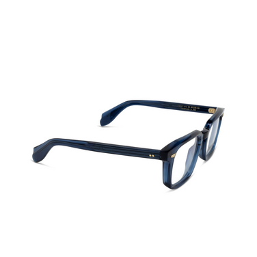 Cutler and Gross 1416 Eyeglasses 03 deep blue - three-quarters view