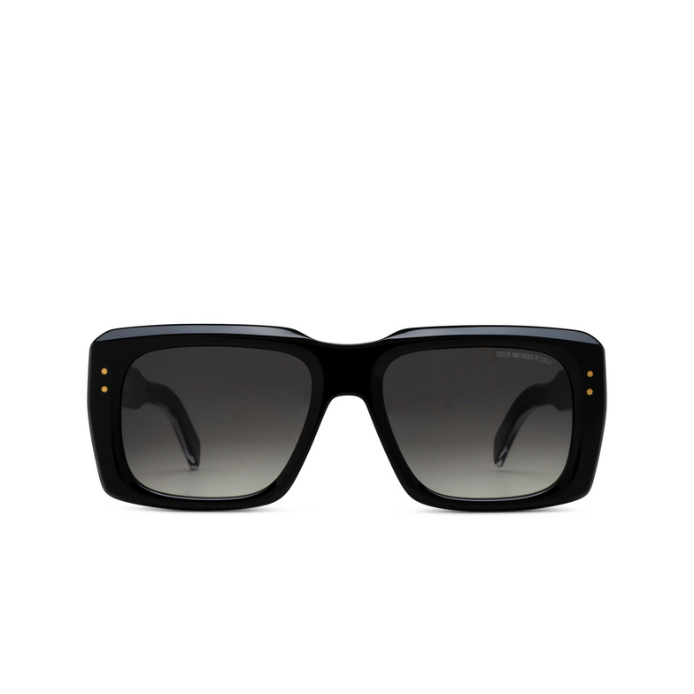 Cutler and Gross 1418 Sunglasses 01 black gold 18kt - 1/4