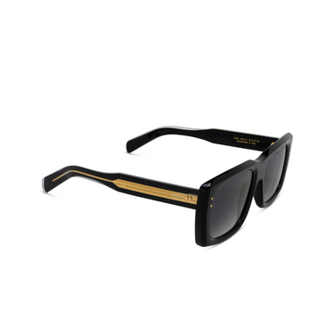 Cutler and Gross 1418 Sunglasses 01 black gold 18kt - three-quarters view