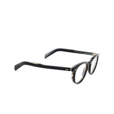 Cutler and Gross GR09 Eyeglasses 01 black on horn - three-quarters view