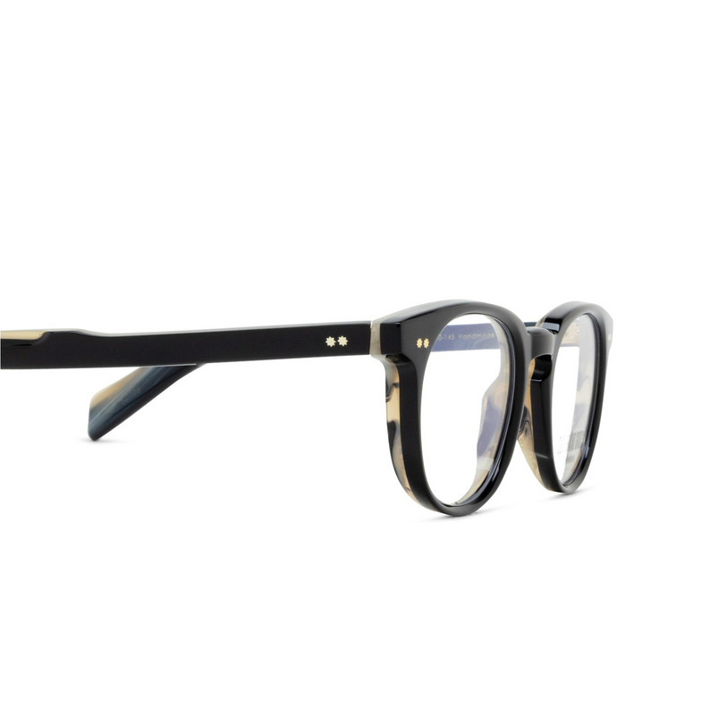 Cutler and Gross GR09 Eyeglasses 01 black on horn - 3/4