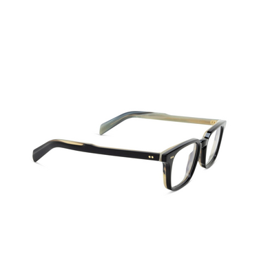 Cutler and Gross GR10 Eyeglasses 01 black on horn - three-quarters view