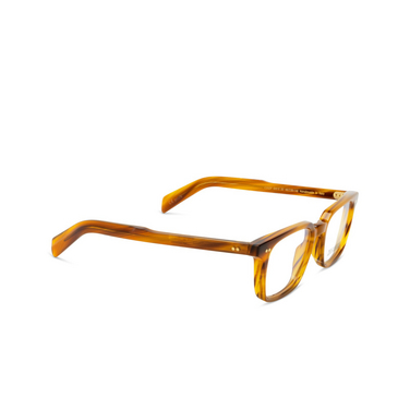 Cutler and Gross GR10 Eyeglasses 02 mustard horn - three-quarters view