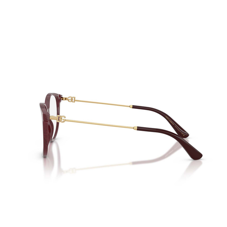 Lunettes de vue Dolce & Gabbana DG3363 3442 lace bordeaux - 3/4