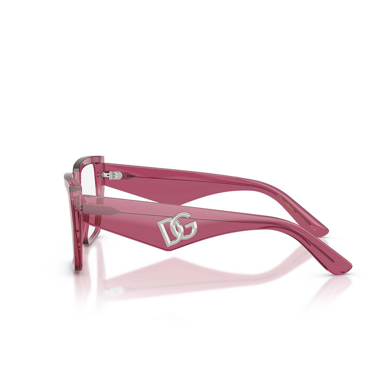 Lunettes de vue Dolce & Gabbana DG3373 3211 transparent bordeaux - 3/4