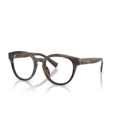 Gafas graduadas Dolce & Gabbana DG3421 3200 striped tobacco - Vista tres cuartos