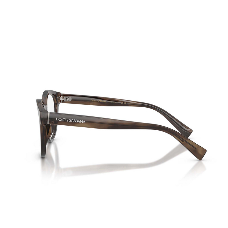 Dolce & Gabbana DG3421 Eyeglasses 3200 striped tobacco - 3/4