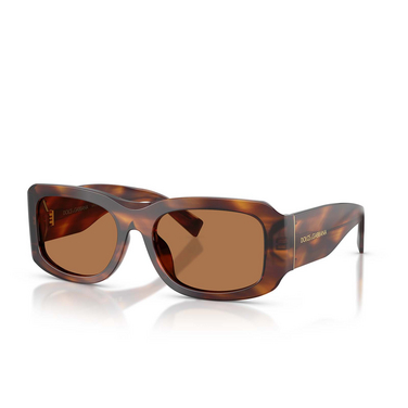 Dolce & Gabbana DG4503 Sunglasses 306373 striped brown - three-quarters view