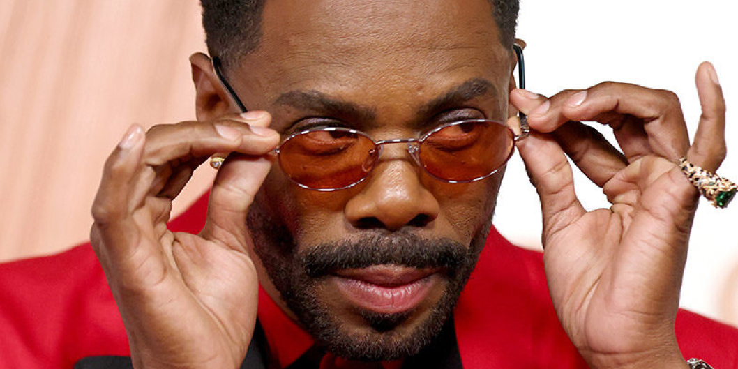 Colman Domingo in oval metal sunglasses at the 2025 Oscars