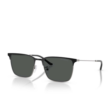 Gafas de sol Emporio Armani EA2164D 300187 matte gunmetal / black - Vista tres cuartos