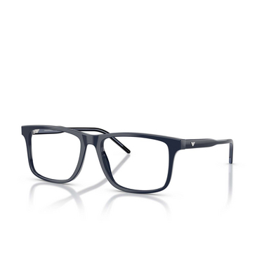 Emporio Armani EA3257 Eyeglasses 6256 shiny blue - three-quarters view