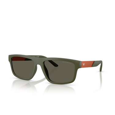 Occhiali da sole Emporio Armani EA4244U 618471 matte green - tre quarti