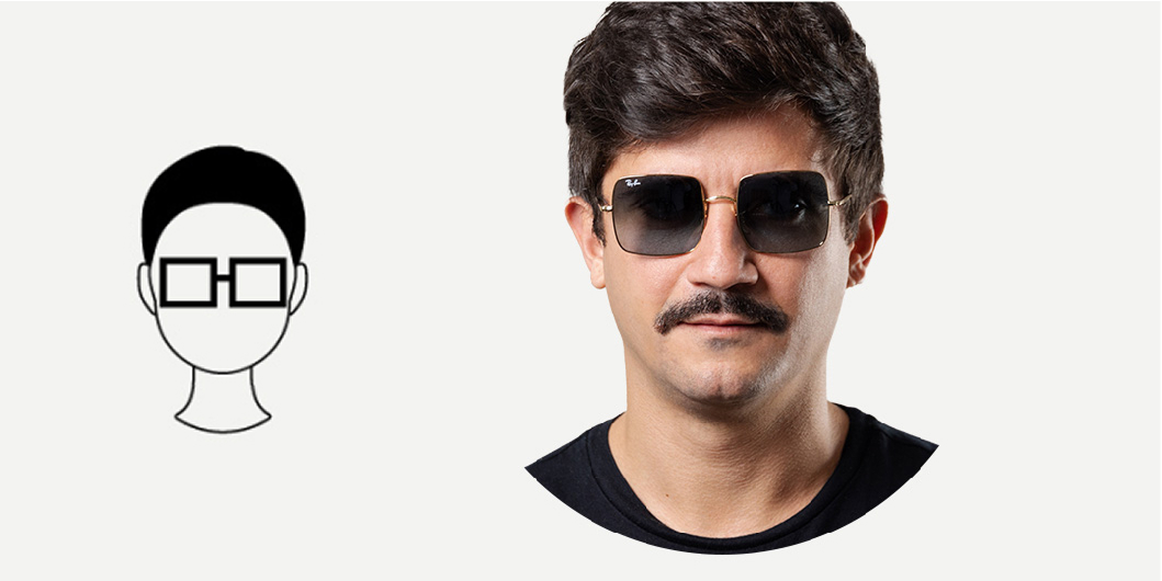 gafas de sol cuadradas para rostro redondo