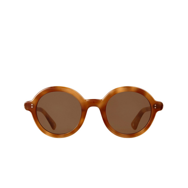 Lunettes de soleil Garrett Leight JULIEN SUN EMT/SFO ember tortoise/semi-flat oak - Vue de face