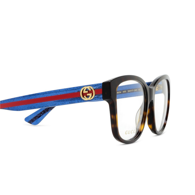 Gucci GG0038ON Eyeglasses 003 havana - 3/4