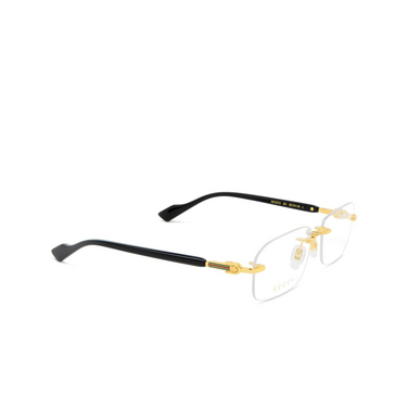 Gucci GG1221O Eyeglasses 001 gold - three-quarters view