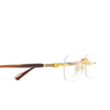 Lunettes de vue Gucci GG1221O 002 gold - Vignette du produit 3/4