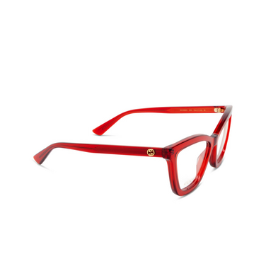 Gucci GG1686O Korrektionsbrillen 009 red - Dreiviertelansicht