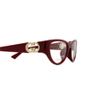 Occhiali da vista Gucci GG1825O 003 burgundy - anteprima prodotto 3/4