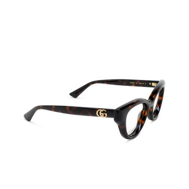 Gafas graduadas Gucci GG1832O 002 havana - Vista tres cuartos