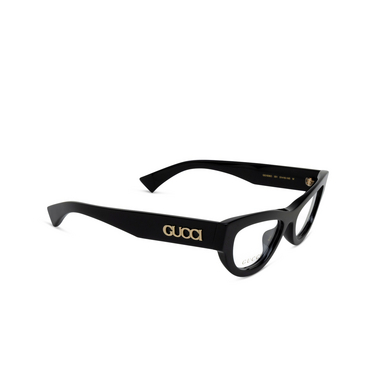 Gafas graduadas Gucci GG1836O 001 black - Vista tres cuartos