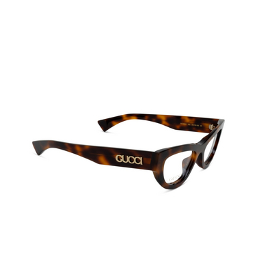 Gafas graduadas Gucci GG1836O 002 havana - Vista tres cuartos