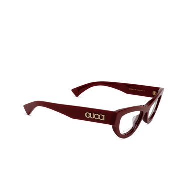 Occhiali da vista Gucci GG1836O 003 burgundy - tre quarti