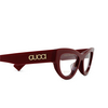 Occhiali da vista Gucci GG1836O 003 burgundy - anteprima prodotto 3/4