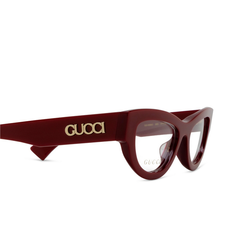 Occhiali da vista Gucci GG1836O 003 burgundy - 3/4