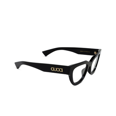 Gucci GG1837O Eyeglasses 001 black - three-quarters view