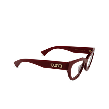 Gucci GG1837O Korrektionsbrillen 003 burgundy - Dreiviertelansicht