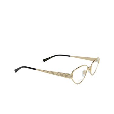 Lunettes de vue Gucci GG1853O 001 gold - Vue trois quarts