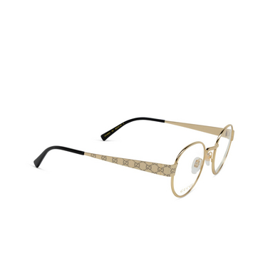 Gucci GG1855O Korrektionsbrillen 001 gold - Dreiviertelansicht