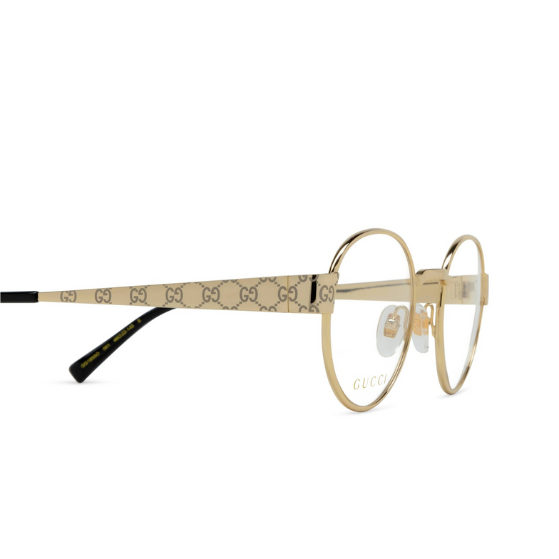 Occhiali da vista Gucci GG1855O 001 gold - 3/4